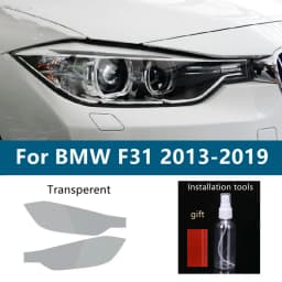 2 X For BMW 3 Series G20 G21 F30 F31 F34 Car Headlight Tint Black Protective Film Protection Transparent TPU Sticker Accessories