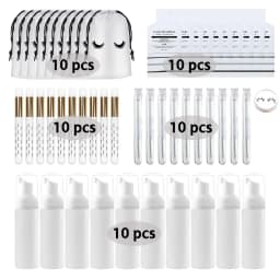 25/50Pcs Eyelash Extension Shampoo Foam Set 5ML Mousse Concentrate Makeup Remover Tool for Mascara with Brush Women's Cleanser