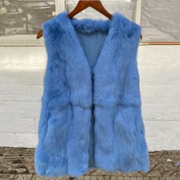 Fancy Rani Real Rabbit Fur Vest Natural Jacket For Women Fashion Leather Autumn Winter Spring Outwear High Quality