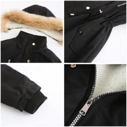 Lamb fleece Women's Winter Down Jacket Coat Parkas Detachable Cap Fur Hooded Woman Clothes Padded Puffer Jacket Outerwear HWY274