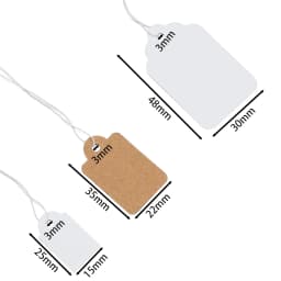 100pcs/lot Price Label Tags String Tie Watch Jewelry Display Merchandise Price Label Paper Cards Rectangular Blank Price Tag