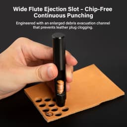 WUTA 5-15Pcs Basic Black Anti-rust Leather Hollow Punch Set Round Hole Puncher DIY Craft Working Tools Kit for Belt, Watch Strap