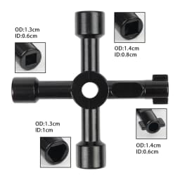 4 Directions Universal Cross Key Multi-Functional Electric Control Cabinet Triangle Wrench Key For Gas Train Bleed Radiator