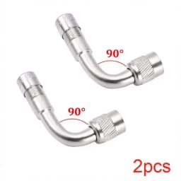 2Pcs Motorcycle 45 90 135 Degree Angle Bent Valve Adaptor Tyre Tube Valve Extension Adapter for Truck Car Moto Bike