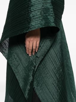 Miyake Pleated Women's Medium Length V-neck Drooping Blouse Dress