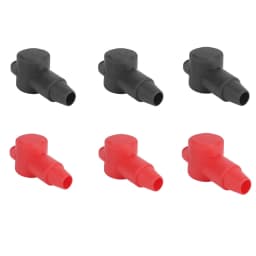 10/6 PCS Positive Negative Battery Terminal Covers Car Battery Insulation Protective Cable Lug Protector Caps Silicone Rubber