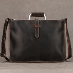 Genuine Leather Zipper Briefcase for man Bag Messenger Office Bags Male Crazy Horse Leather Laptop Bag 13 Inch Maletines Hombre