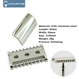KAMPFE Titanium Alloy Safety Shaver Head CNC Milling Men's Razor Gift