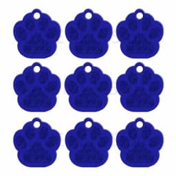 Wholesale 100Pcs Paw Pet Dog ID Tag Custom Engraved Name Plate Phone Dogs ID Tags Personalized Aluminum Pet Pendant Key Chain