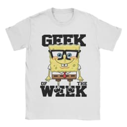 Men Spongebobs T Shirts Pure Cotton Tops Leisure Short Sleeve Crewneck Tees Gift Idea T-Shirts