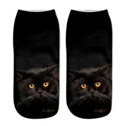 Cute Cat Face Low Ankle Socks For Women Colorful And Fun Cartoon Print With Multiple Kittens New Arrival