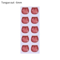 10 pcs Multi styles Cute Cartoon Mouth Stickers Anime Figurine Doll Face Organ Paster Decals DIY Glass Mouth Chips Paper