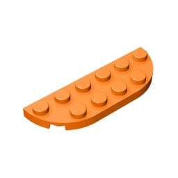 MOC PARTS GDS-899 Plate, Round Corner 2 x 6 Double compatible with lego 18980 toys Assembles Building Blocks Technical