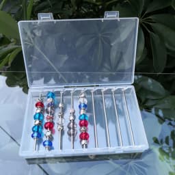 Acrylic Troll Bead Collection Panoramic Jewelry Storage Box Bracelet Beads Game Tray Round Bead Organization Box Bead Stand