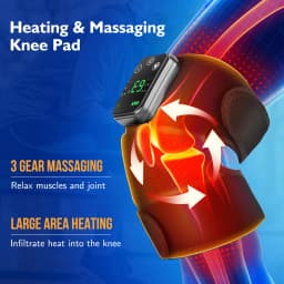 Eletric Knee Heating Massager 3 in 1 Elbow Shoulder Knee Pad Thermal Vibration Leg Support Belt Muscle Relax 3-Speed Heated