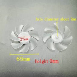 7 Blades Plastic Fan Blade Outside Diameter 35mm/42mm/50mm/65mm Plastic Cooling Fan Blade For Hair Dryer