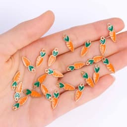 10Pcs 3D Pepper Enamel Alloy Pendant Cute Mini Red Chili Food Charm for Women's Bracelet Earrings DIY Jewelry Making Accessory