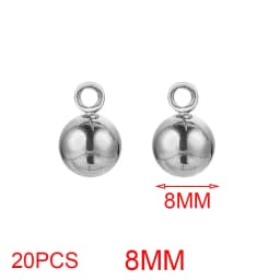 20pcs Lot 4/5/6mm Round Stainless Steel Beads Solid Ball Charms DIY Gold Plated Earrings Bracelet Jewelry Making Materials Craft