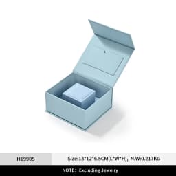 Oirlv Velvet Ring Gift Box with Outer Packaging Wedding Proposal Engagement Ring Box Birthday Gift Box with Blank Greeting Card