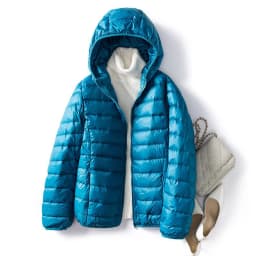 Light Down Jacket Women Inner Cloth Autumn Winter Slim Short Stand hooded Warm White Duck Down Coat Women Outerwear Plus Size