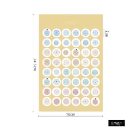 1 Sheets Retro Diary Decoration Sticker Stationery Morandi Postmark Dot Sticker DIY Journal Planner