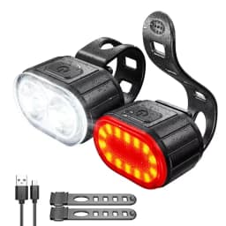 Front Rear Bike Lights Rechargeable Bicycle Cycling USB Flashlight for Bicycle Lighting Front/Rear/Set Bike Accessories