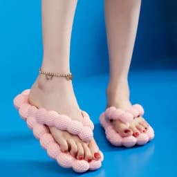 Flip-flops Bubble Shoes Summer New Fashion Open-toed Bubble Slippers 2025 Women Wear Slippers Indoor Flat Sandals Beach Shoes