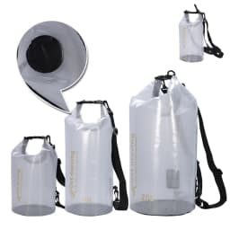 Half Transparent Waterproof Swimming Bag Dry Sack 2//5/10/15/20L Floating Dry Gear Bags For Boating Fishing Rafting Swimming
