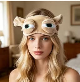 3D Sad Frog Sleep Mask Natural Sleeping Eyeshade Cover Shade Eye Patch Women Men Soft Portable Blindfold Travel Eyepatch