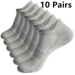 1-10 Pair Ankle Sock Womens and Mens Couple Student Cotton Ear New Mesh Athletic Sports Running Solid Color Boat Sock Plus Size