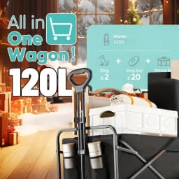 [Heavy Duty] Folding Wagon Cart | Heavy Duty | 360°All Terrain Wheels, Side Pockets, Large Capacity Collapsible | For Camping,