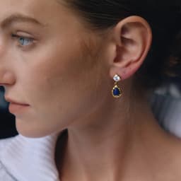 Youthway Water Drop Natural Stone Zircon Drop Earring For Women 18K Gold PVD Plated Stainless Steel Waterproof Earring Jewelry