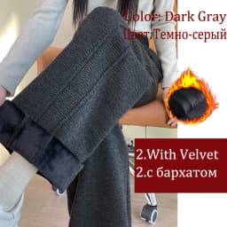 Herringbone Pants Women's Staight Pants Autumn Winter High Waisted Casual Office Lady Trousers Thick Suit Pants For Women