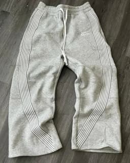Pink Double Layer Sweatpants Y2K Mens Womens Gothic Hip Hop Letter Patch Retro Baggy Pants Casual Elastic Waist Jogging Pants