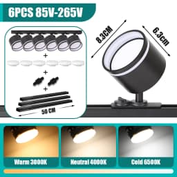 Led Spot GX53 Ceiling Lamp Indoor Decor Track Light Rotatable Spotlight For Living Room Bedroom Store Chandelier LED Spot Lights
