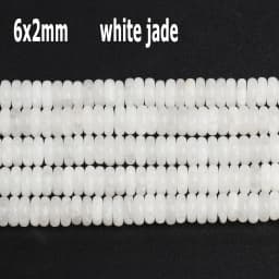 44 Types White Chalcedony Jade Agate Bead Natural Stone Rondelle Cube Faceted Loose Beads for Jewelry Making Bracelets Accessory