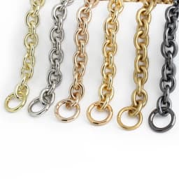 24mm Thick Round Aluminum Chain + Spring Ring Light Weight Bags Strap Bag Parts Handles Chain For Bag Accessory Handbags Straps