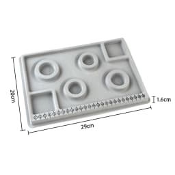 1PC Grey Flocked Bead Board Bracelet Necklace Beading Organizer Tray Beading Accessories Measuring Tool For Jewelry Making