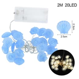 2M 20LED Ocean Theme Party Night Light Seahorse Seastar Shell Fairy Light Garland String Wedding Birthday Party Decoration