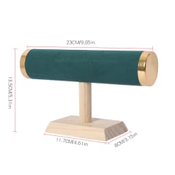 Solid Wood Single Layer Metal Cover Bracelet Holder Packaging Supplies Jewelry Display Jeweler Organizer Woman
