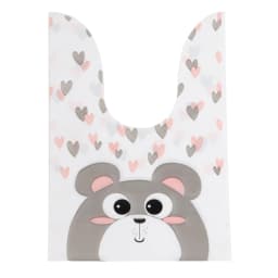 25pcs Animals Rabbit Ear Bags Birthday Party Candy Gift Jewelry Bags Baking Packaging for Biscuit Kids Cookie Plastic Pouches