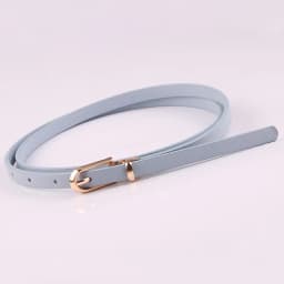 1x108cm PU Leather Women Thin Belt Simple Solid Color Versatile Pin Buckle Thin Belt Dress Decoration Women Designer Belts