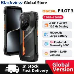 Blackview Oscal PILOT 3 Rugged Phone 5G MediaTek Dimensity 6300 6.78-inch 2.4K IPS 120Hz Display 50MP 7500mAh NFC Cellphone