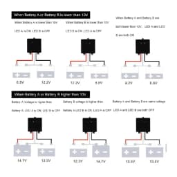 PowMr 24V 48V Battery Balancer Voltage Equalizer for Lithium Iron Phosphate Battery Power Balances Voltage to Extend Battery Life