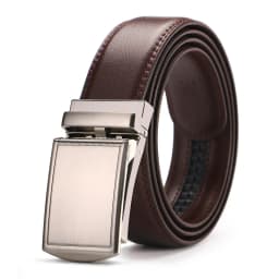Men Genuine Leather Belt Metal Automatic Buckle Ratchet Cowskin Belts for Jeans Leather Strap Belts for Men Pants Waistband Реме