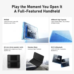Anbernic RG DS Plus Retro Handheld Game Console Dual Screen 4.3 Inch IPS RK3568 Linux 1GB RAM 16GB TF WiFi Bluetooth 4000mAh