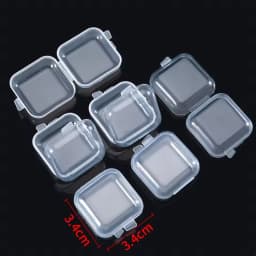 5-50PCS Mini Plastic Storage Box Transparent Jewelry Storage Box Container Portable Earring Ring Earplugs Packaging Storage Case