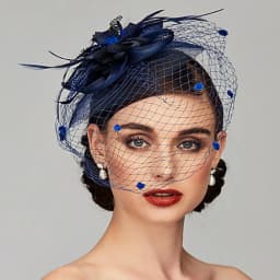 Birdcage Bride Veil Wedding Hair Accessories Flowers Feather Mesh Veil Face Cover Multi Colors Korea Japan Black White