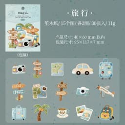 Journal GO 30pcs Creative Embossed Sweet Little Things Stickers for Card Photo Frame Decor Scrapbook Collage Handmade Materials