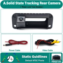 HD Rear Camera For Mercedes Benz Classe C W204 S204 C204 C180 C200 C260 2008 ~ 2015 Trunk Handle Parking Reversing Camera